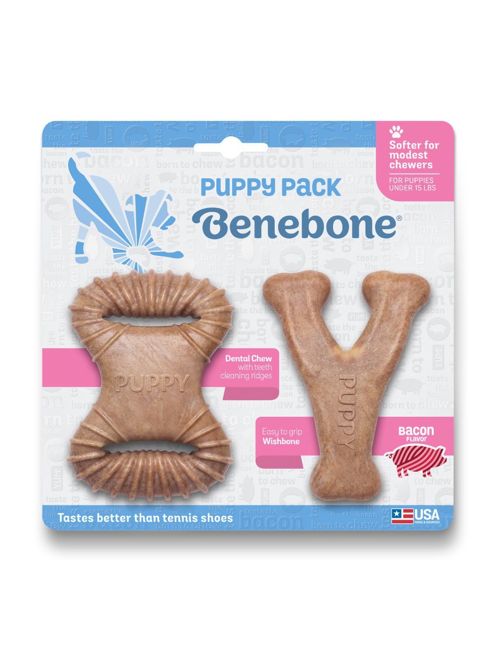 Benebone - Puppy 2-Pack Dental Chew/Wishbone 10cm - (85411100449) - Kjæledyr og utstyr