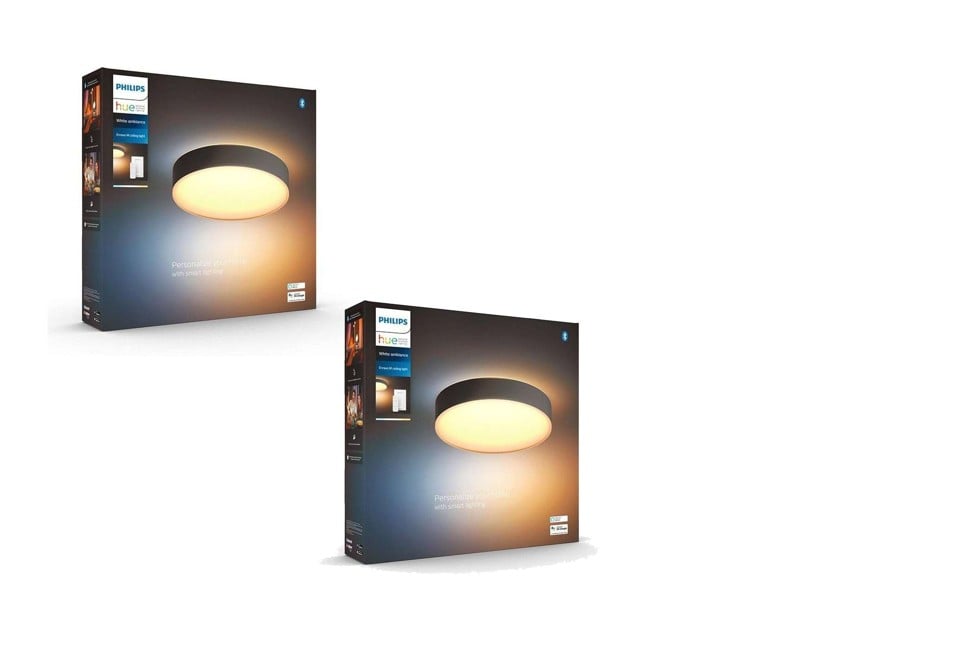 Philips Hue - 2xEnrave Ceiling Lamp 38cm  - W&C Ambiance  - Bundle
