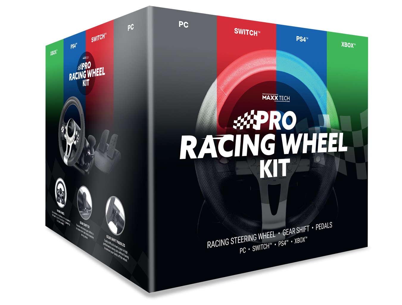 Pro Racing Wheel Kit (PC, Switch, PS4, XBX) - Videospill og konsoller