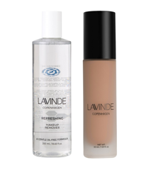 Lavinde Copenhagen - Natural Glow Liquid Foundation  Cool Beige 209 +   Refreshing Makeup Remover 250 ml