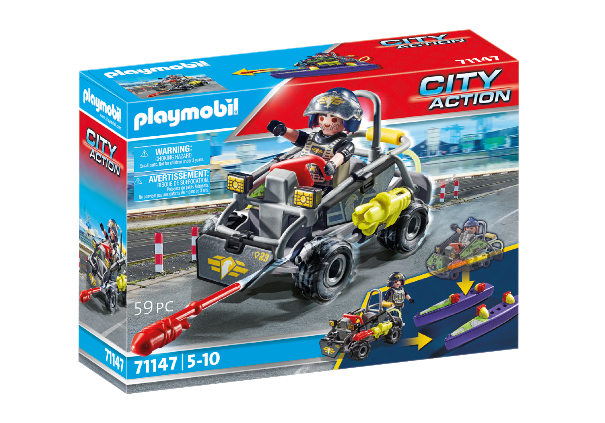 Playmobil - Tactical Unit - Mulit-Terrain Quad (71147) - Leker