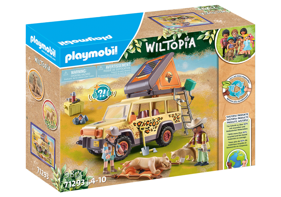Playmobil - Wiltopia - Met de terreinwagen bij de leeuwen (71293)