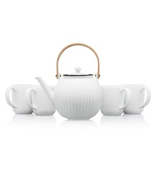 Bodum - DOURO Teapot 1.5l, 4 porcelain mugs
