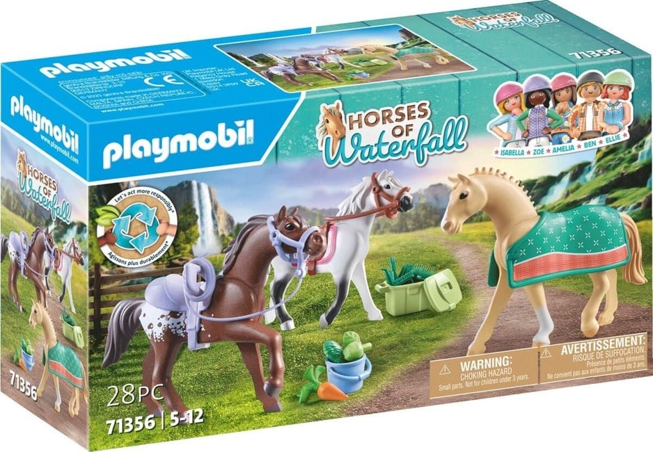Playmobil - Three Horses with Saddles (71356)