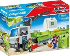 Playmobil - Lastbil med container til genbrugsglas (71431)