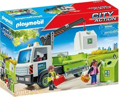 Playmobil - Waste glass truck with container (71431) - Leker