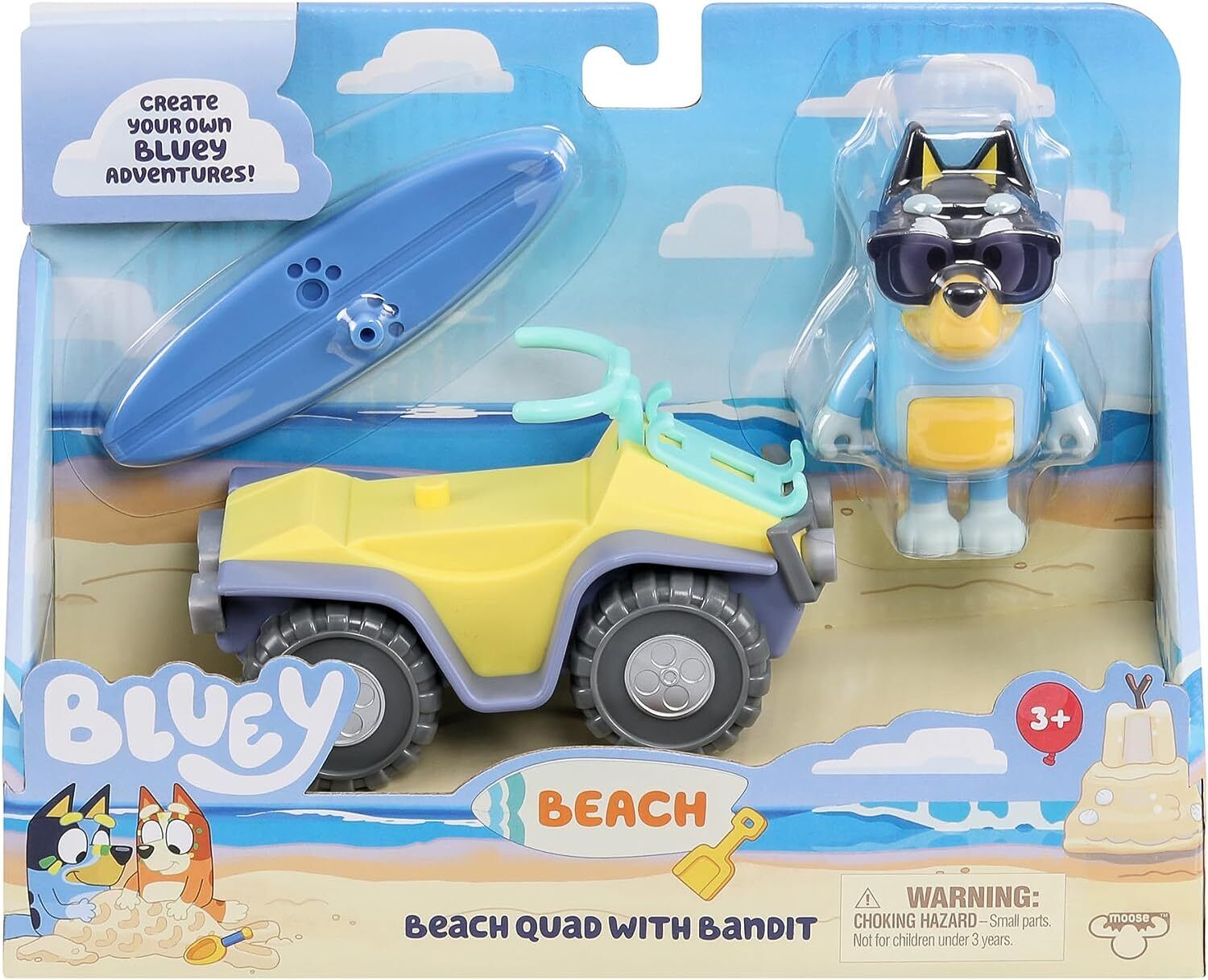 BLUEY - Figure and Vehicle - Beach Quad ( 90183 ) - Leker