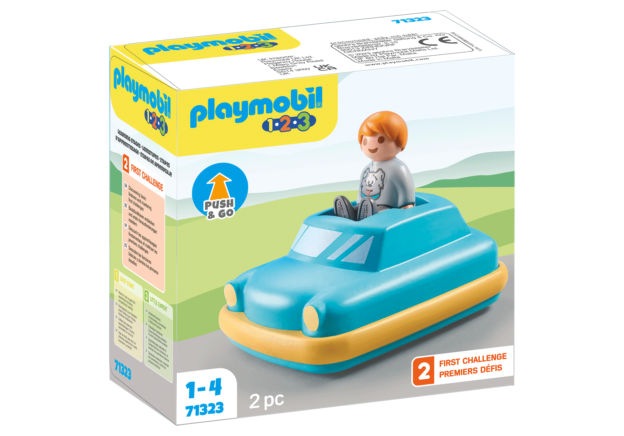 Playmobil - 1.2.3: Push&Go Car (71323) - Leker