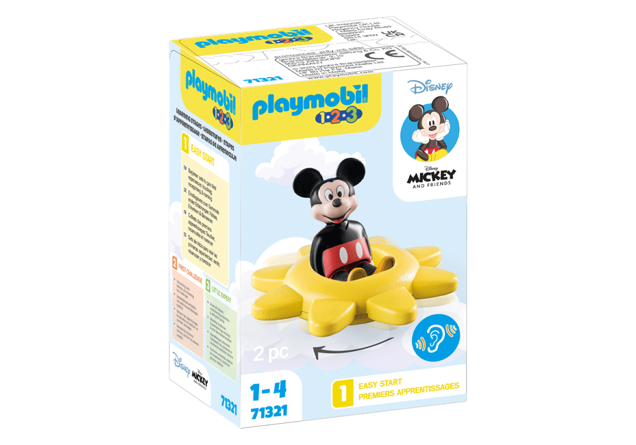Playmobil - 1.2.3 & Disney: Mickeys drejesol med raslefunktion (71321)