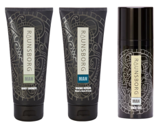 Raunsborg - Man Viking Repair Hånd- og kropscreme 200 ml +Body Shower 200 ml + Face Gel 80 ml