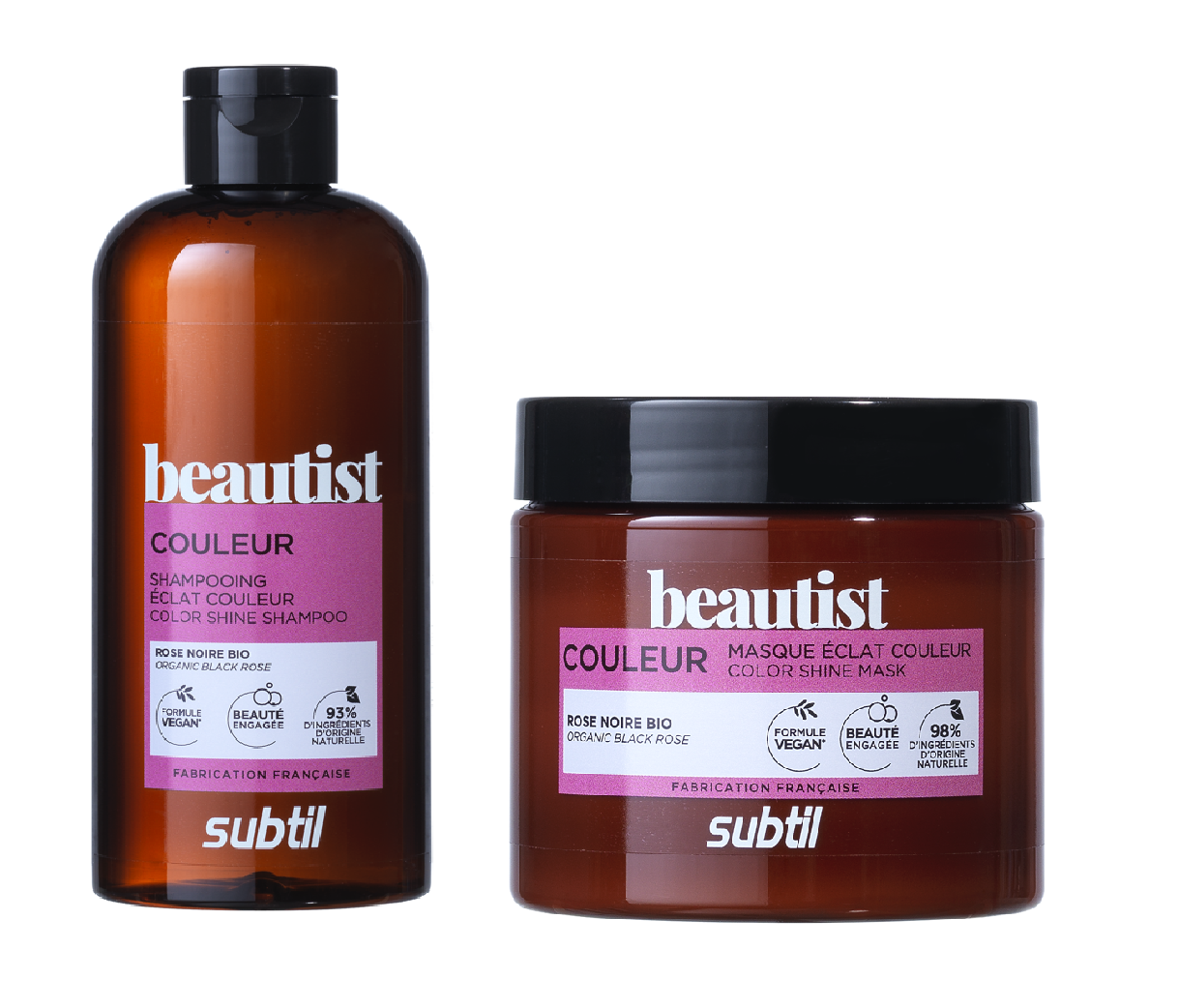 Subtil Beautist - Color Shine Shampoo 300 ml + Subtil Beautist - Color Shine Mask/Conditioner 250 ml - Skjønnhet