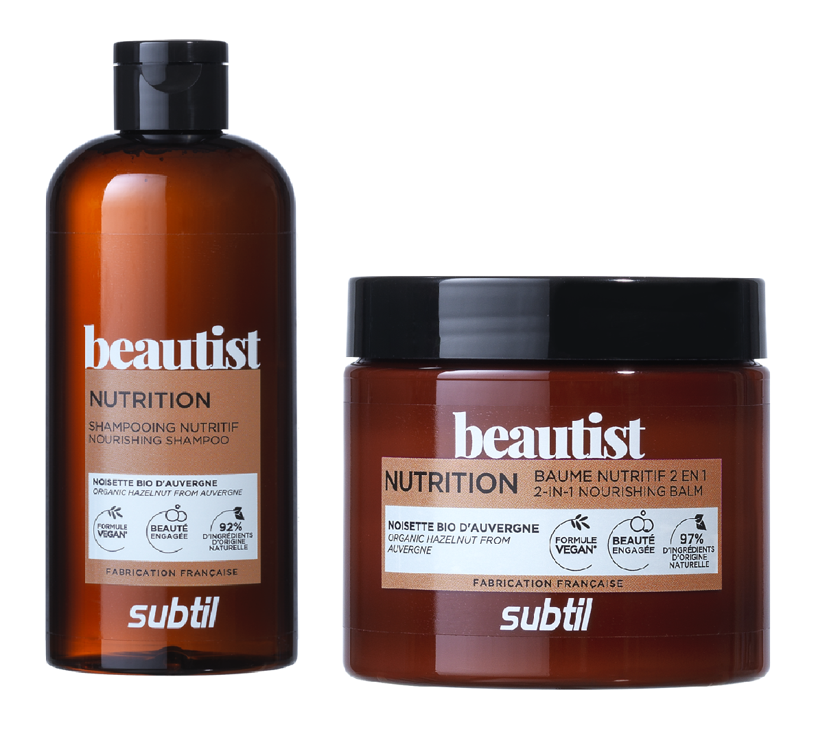 Subtil Beautist - Nourshing Shampoo 300 ml + Subtil Beautist - Nourishing Mask/Conditioner 250 ml - Skjønnhet