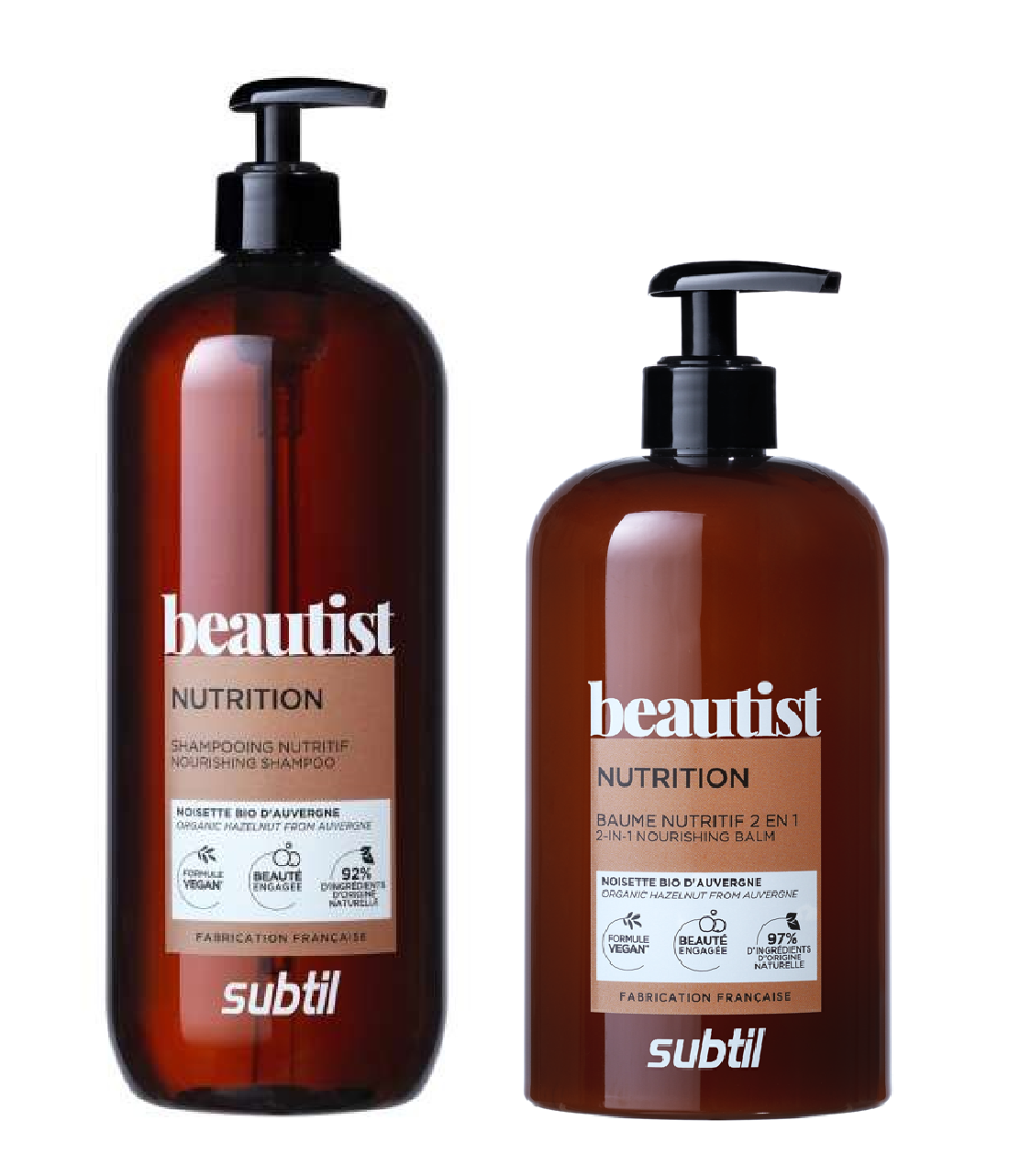 Subtil Beautist - Nourshing Shampoo 950 ml + Subtil Beautist - Nourishing Mask/Conditioner 500 ml - Skjønnhet