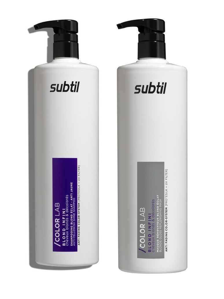 Subtil Color Lab Care - Blond Shampoo 1000 ml + Subtil Color Lab Care - Blond Mask/Conditioner 1000 ml - Skjønnhet
