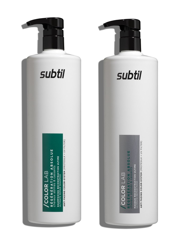 Subtil Color Lab Care - Repair Shampoo 1000 ml + Subtil Color Lab Care - Repair Mask/Conditioner 1000 ml - Skjønnhet