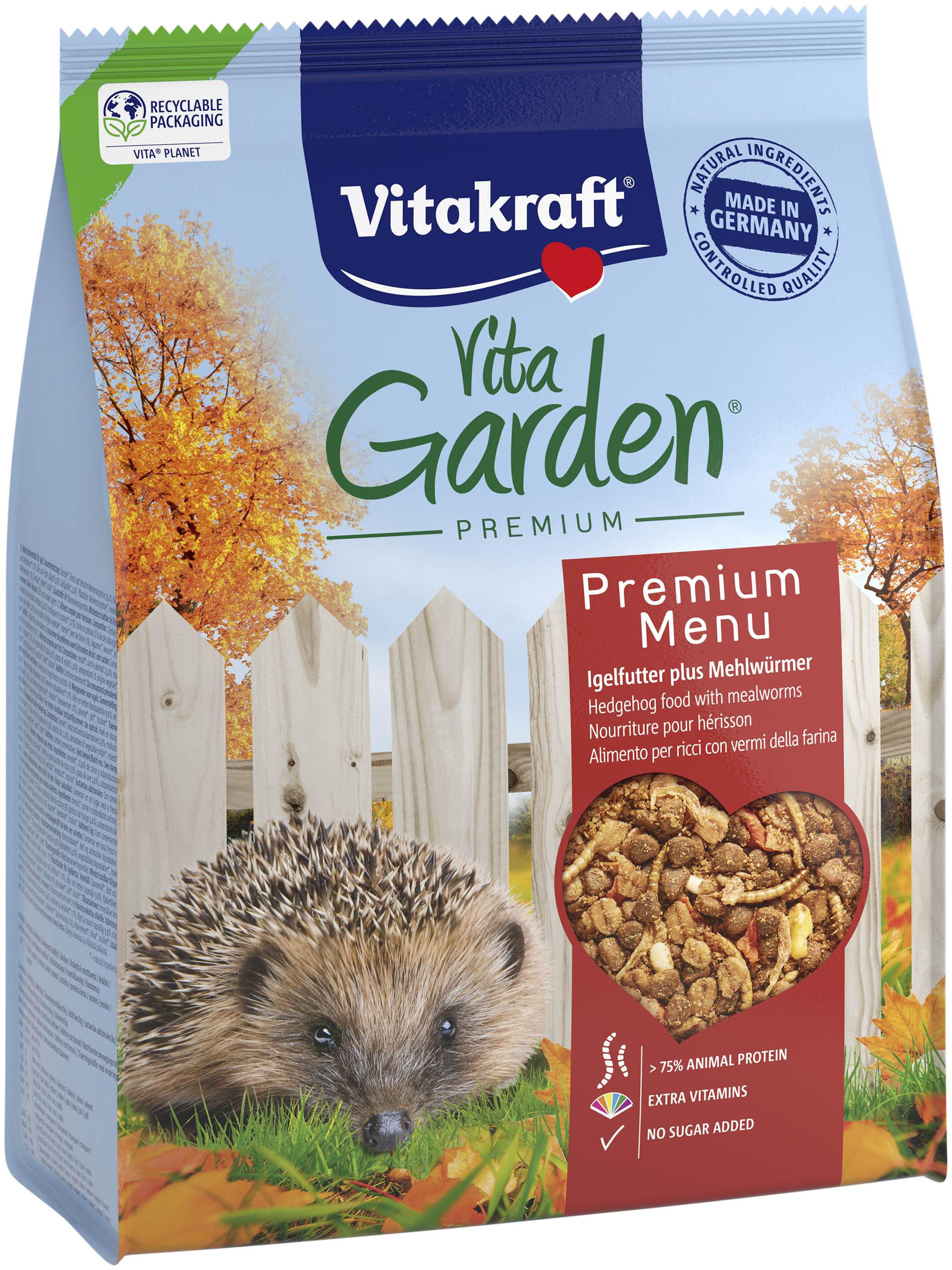 Vitakraft - Vita Garden® Premium Menu Hedgehog , 2,5kg - Kjæledyr og utstyr