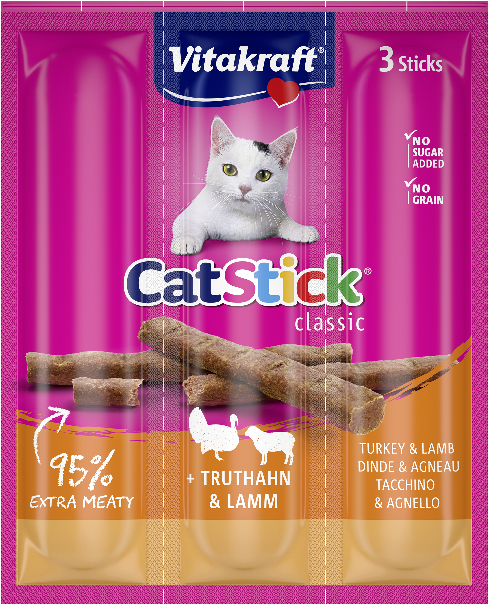 Vitakraft - Cat Stick® med kalkun og lam