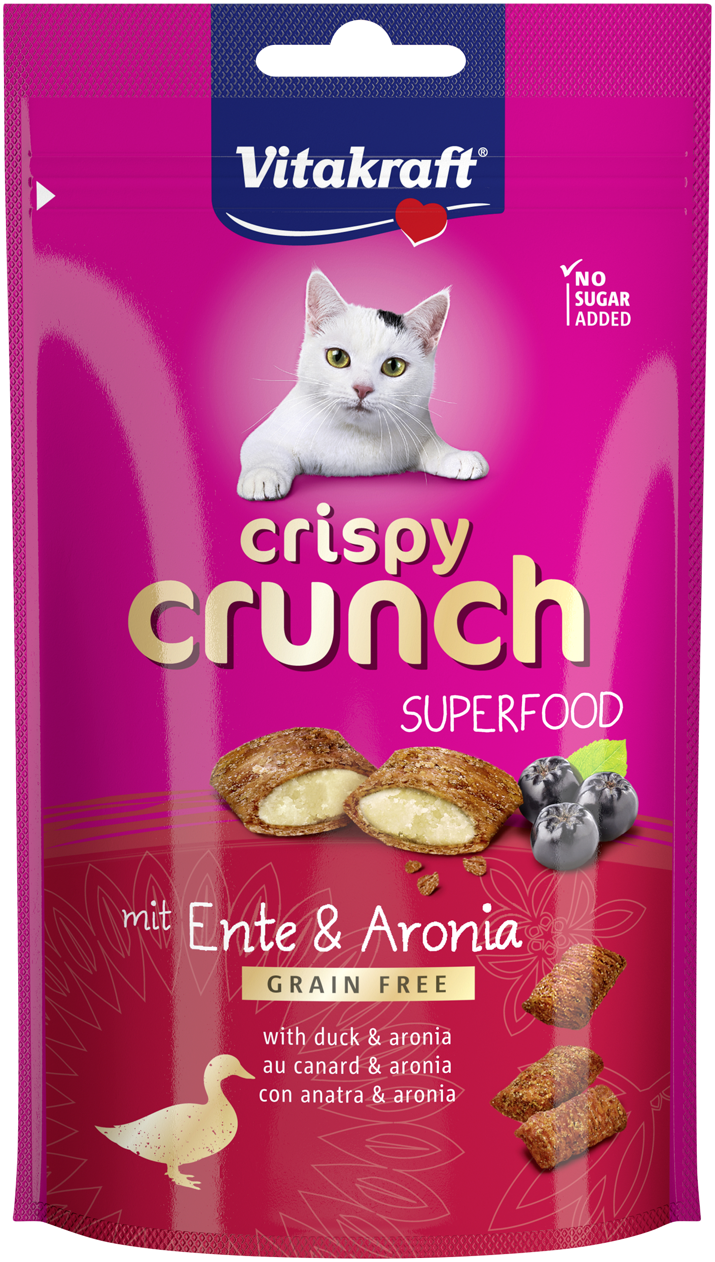 Vitakraft - Crispy Crunch med And & Aronia bær