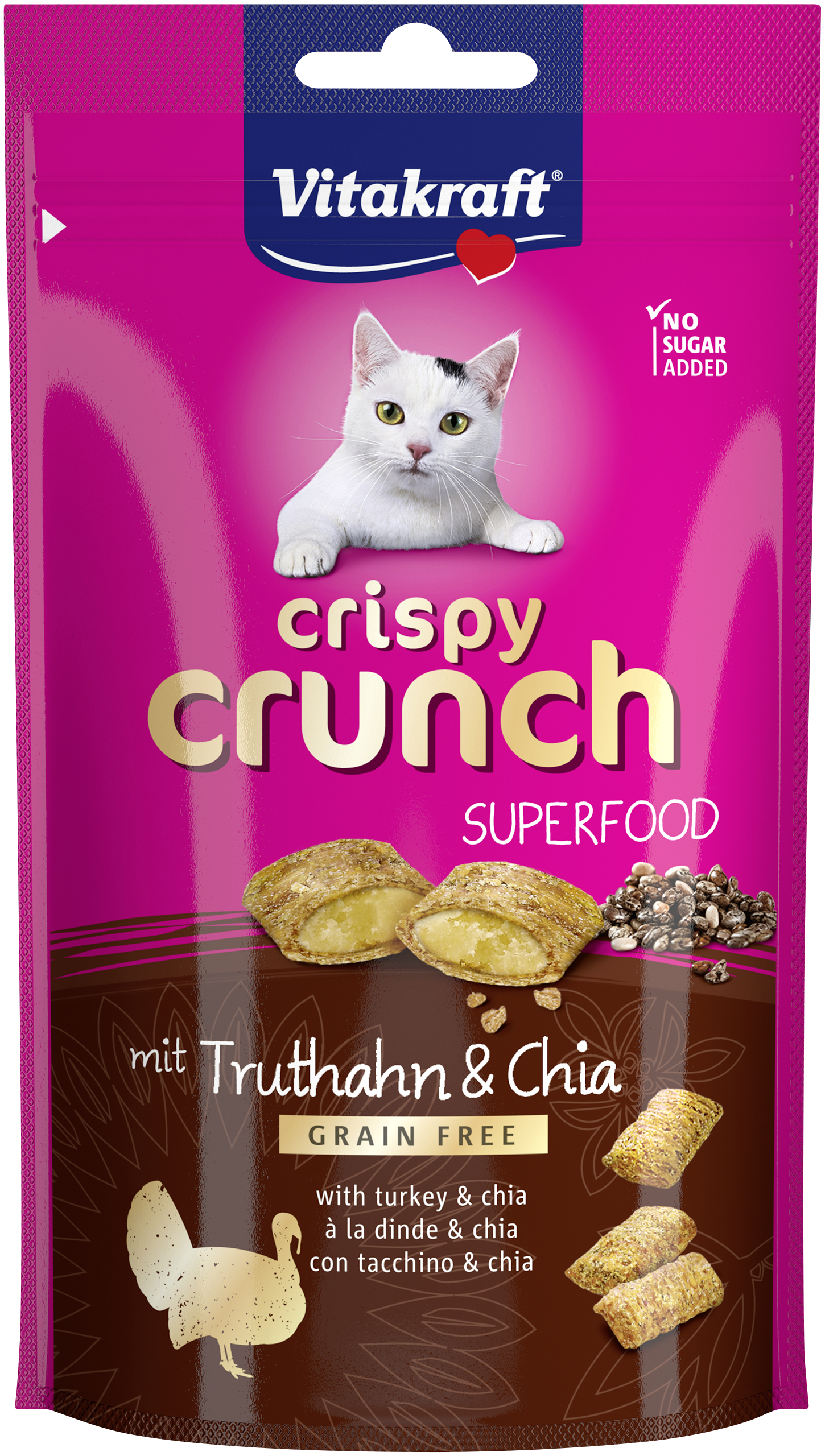 Vitakraft - Crispy Crunch med Kalkun & Chia frø