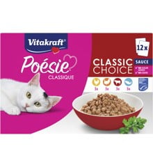 Vitakraft - Poésie Classique sauce, multipakke 12x85gr