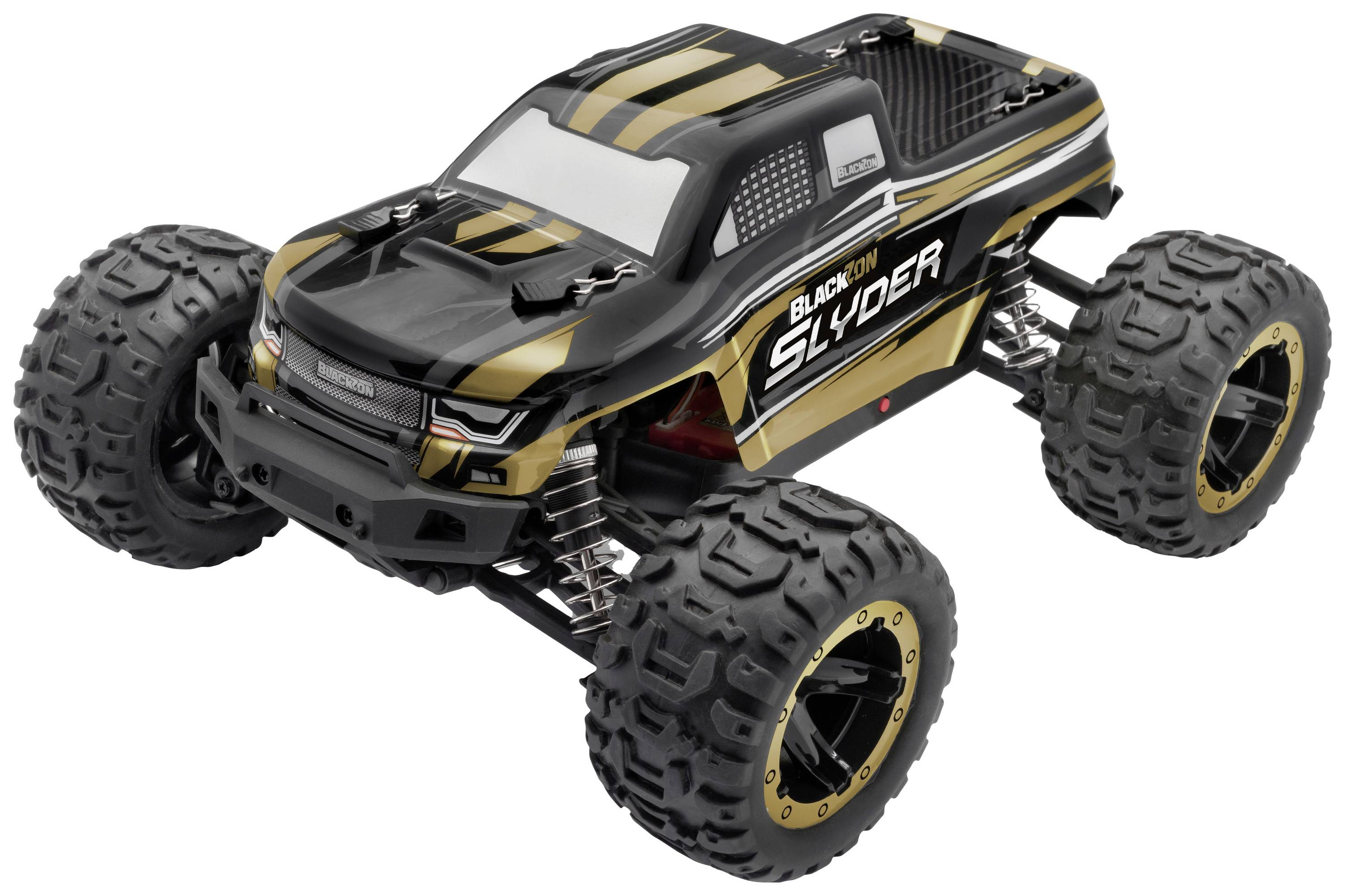 BLACKZON - Slyder MT 1/16 4WD Electric Monster Truck - Gold (540101) - Leker