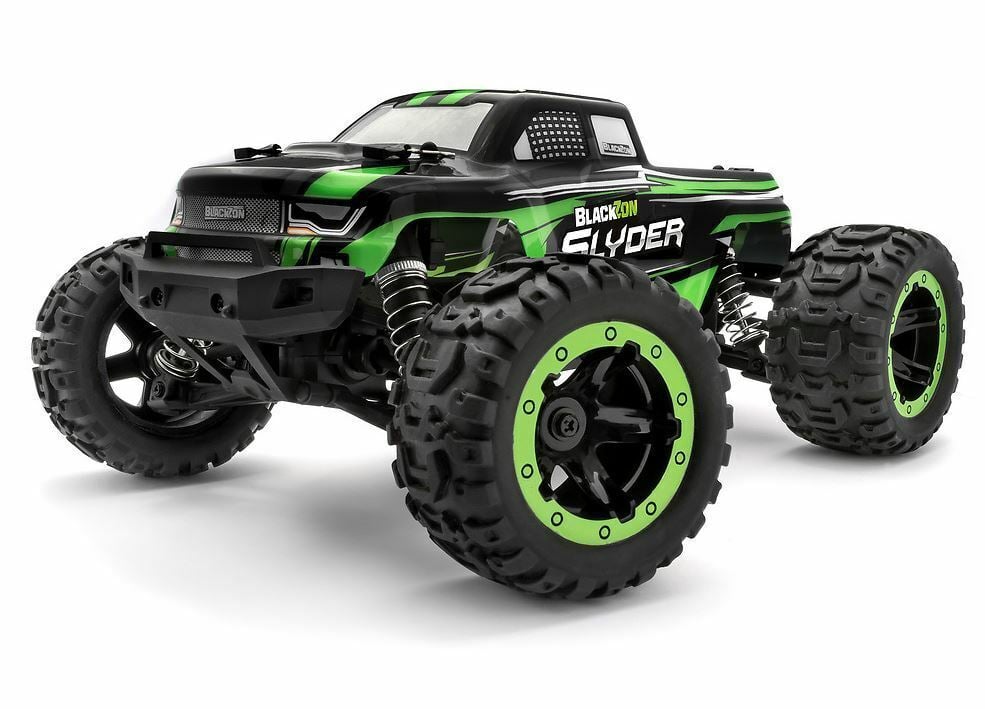 BLACKZON - Slyder MT 1/16 4WD Electric Monster Truck - Green (540100) - Leker