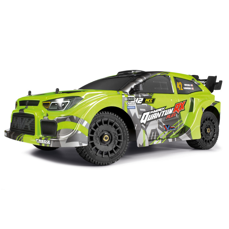 Maverick - QuantumRX Flux 4S 1/8 4WD Rally Car - Fluoro Green (MV150361) - Leker