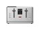 Gastroback - Design Toaster - Cyfrowy toster na 4 kromki z wyświetlaczem LCD - 42396 - Srebrny