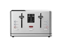 Gastroback - Design Toaster - Cyfrowy toster na 4 kromki z wyświetlaczem LCD - 42396 - Srebrny