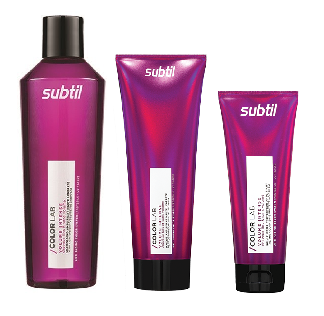 Subtil Color Lab Care - Volumizing Shampoo 300 ml + Subtil Color Lab Care - Volumizing Mask/Conditioner 200 ml + Subtil Color Lab Care - Volumizing Thermo Cream 75 ml - Skjønnhet