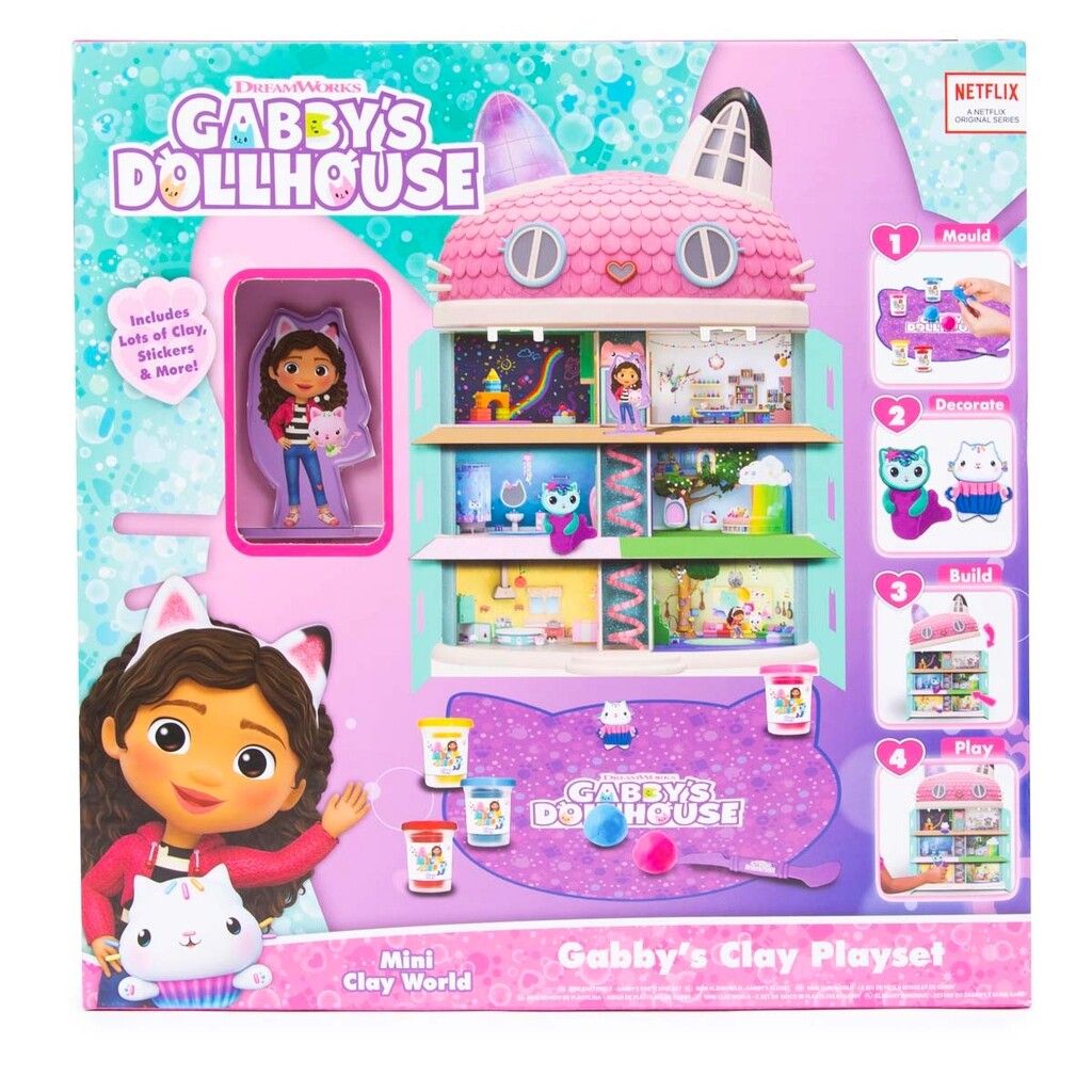 Gabbys Dollhouse - DIY Clay Cats&Dollhouse Set (204-700003) - Leker