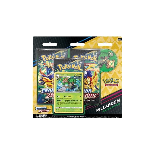 Pokémon - Sword & Shield 12.5 - Poke Pin Box - Rillaboom