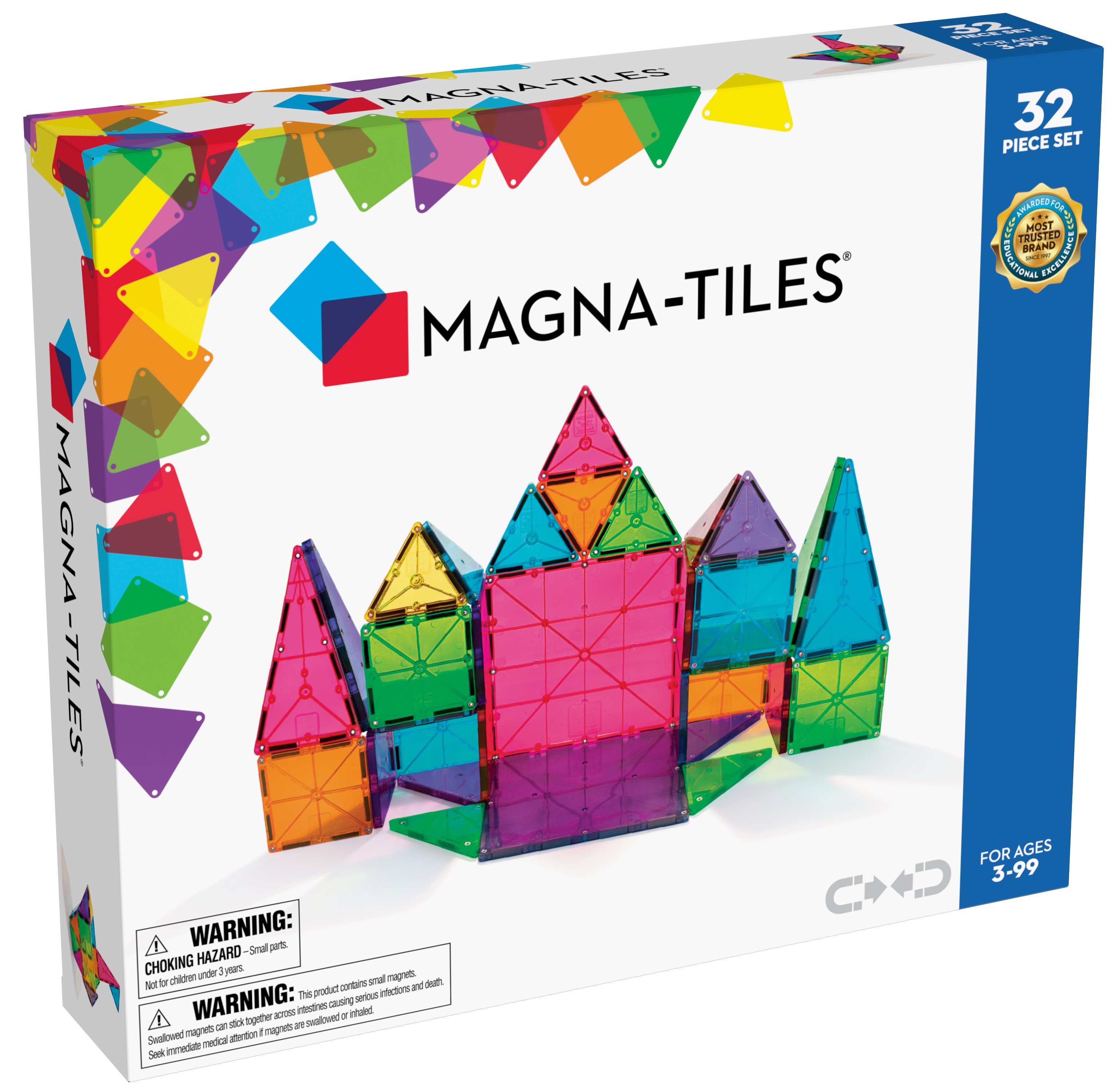 Magna-Tiles - Klare farver 32 stk.
