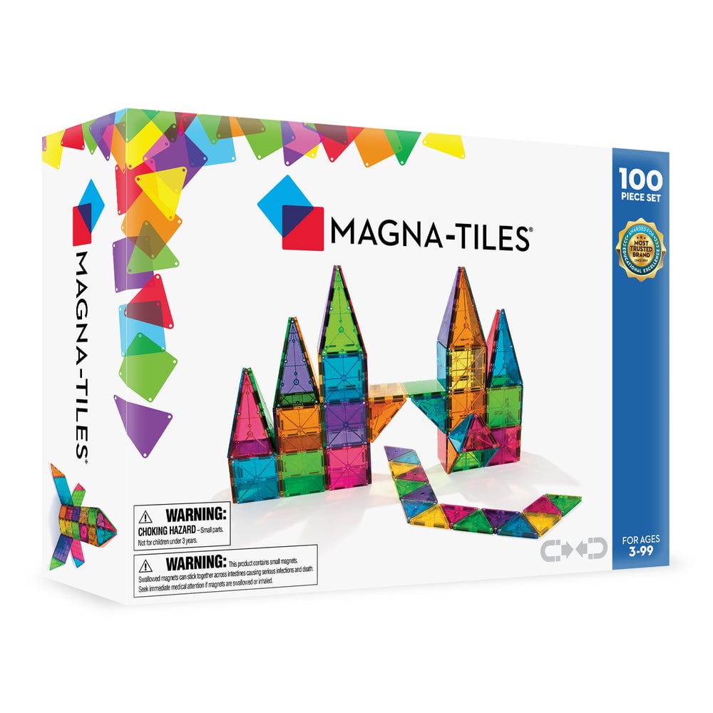 MAGNA-TILES Clear Colours Byggesett 100 Deler -  Byggesett - Plast,Metall