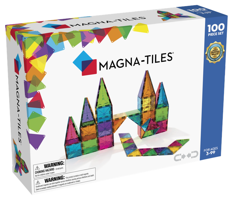 Magna-Tiles - Transparente Farver - 100 brikker