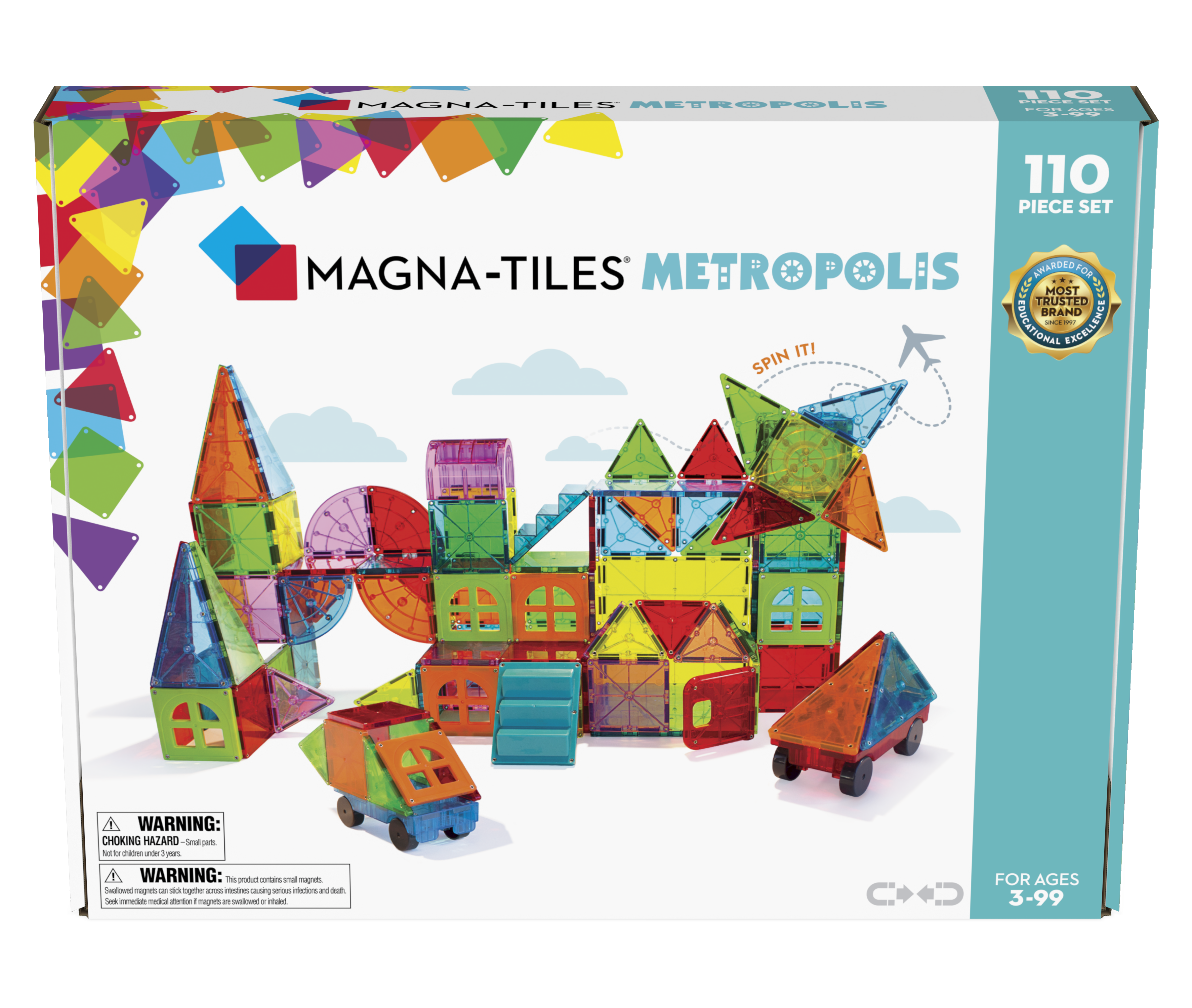 Magna-Tiles - Metropolis 110 pcs set - (90213) - Leker