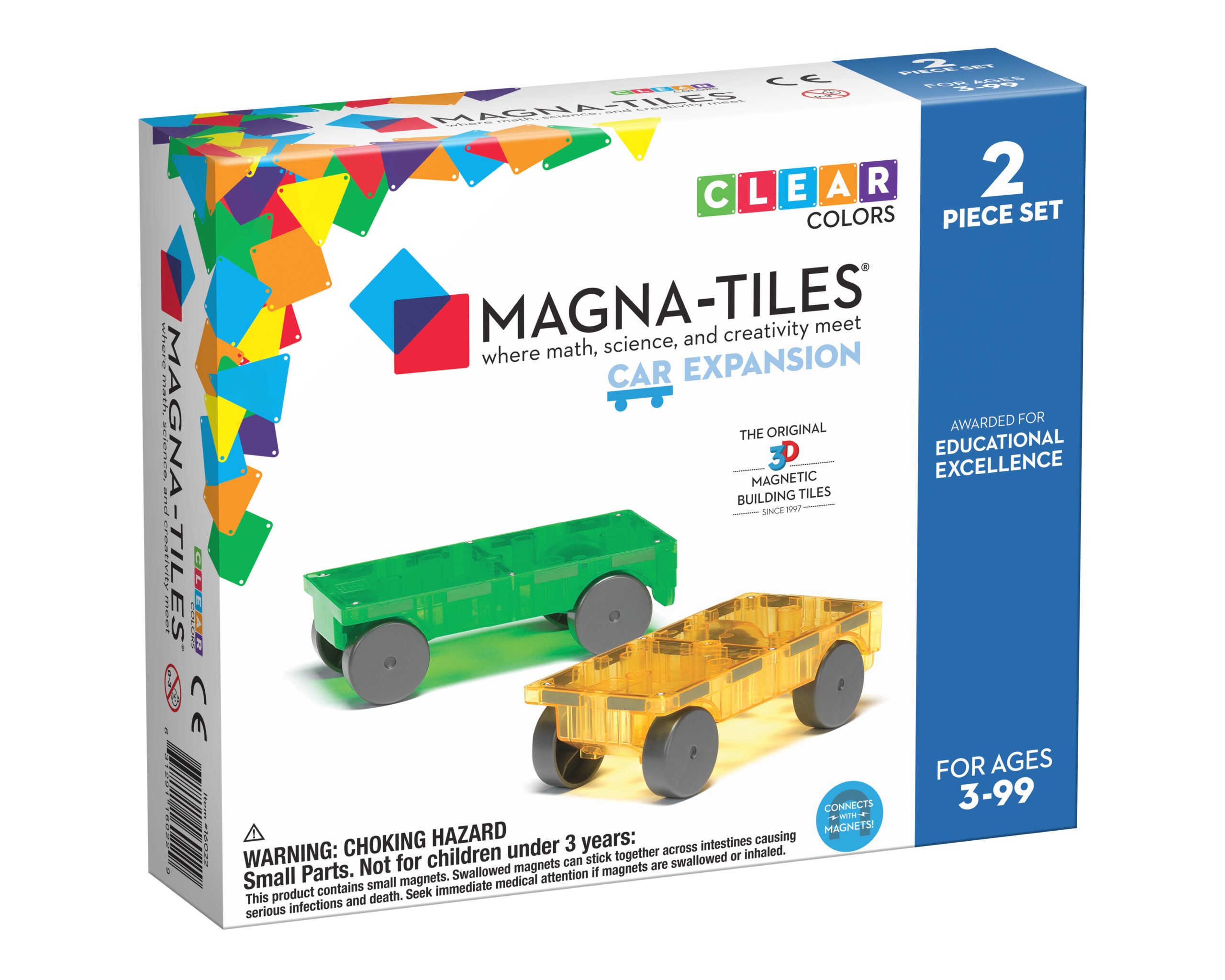 Magna-Tiles - Cars 2 pcs expansion set - (90216) - Leker
