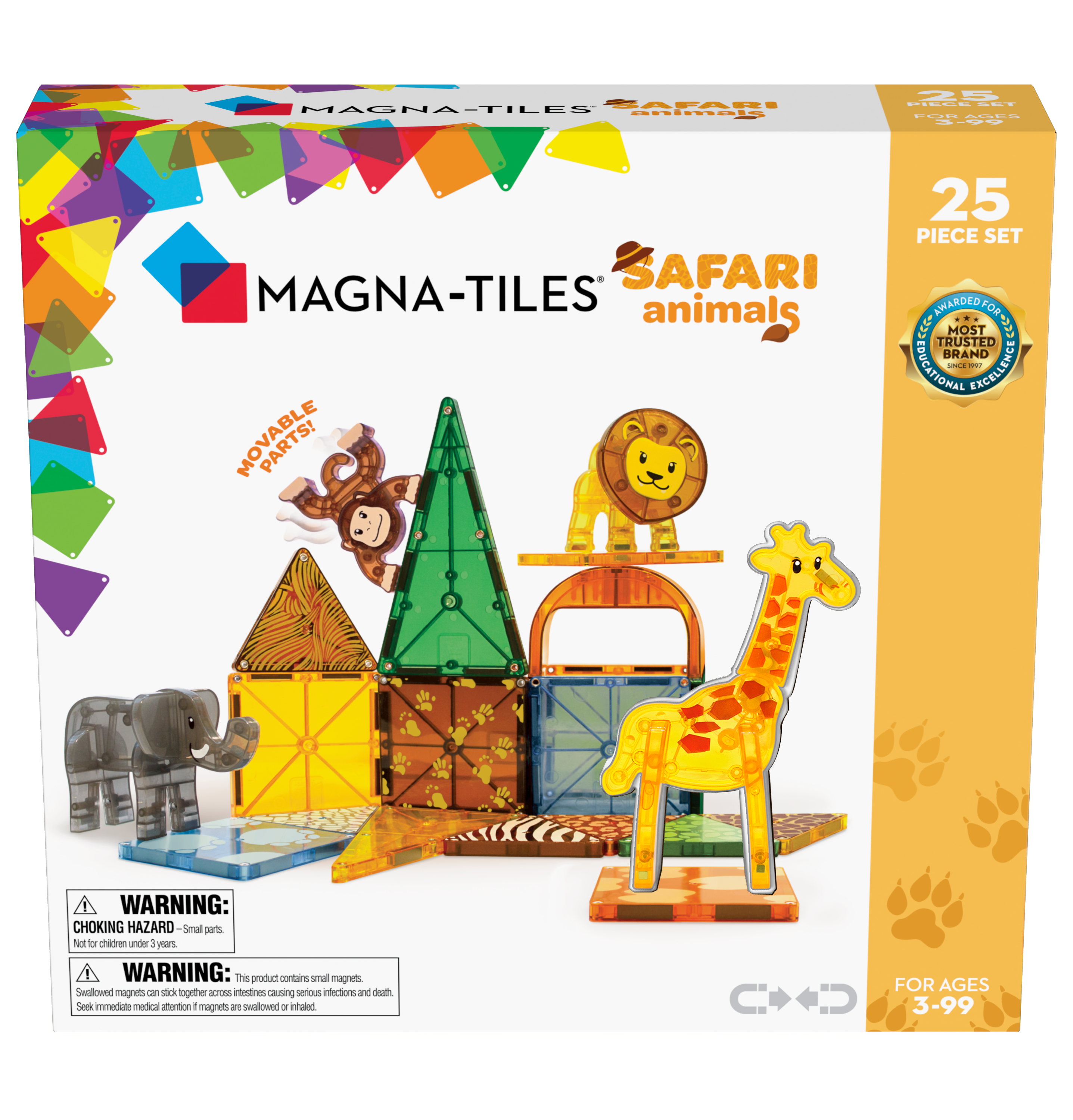 Magna-Tiles - Safari Animals 25 pcs set - (90220) - Leker