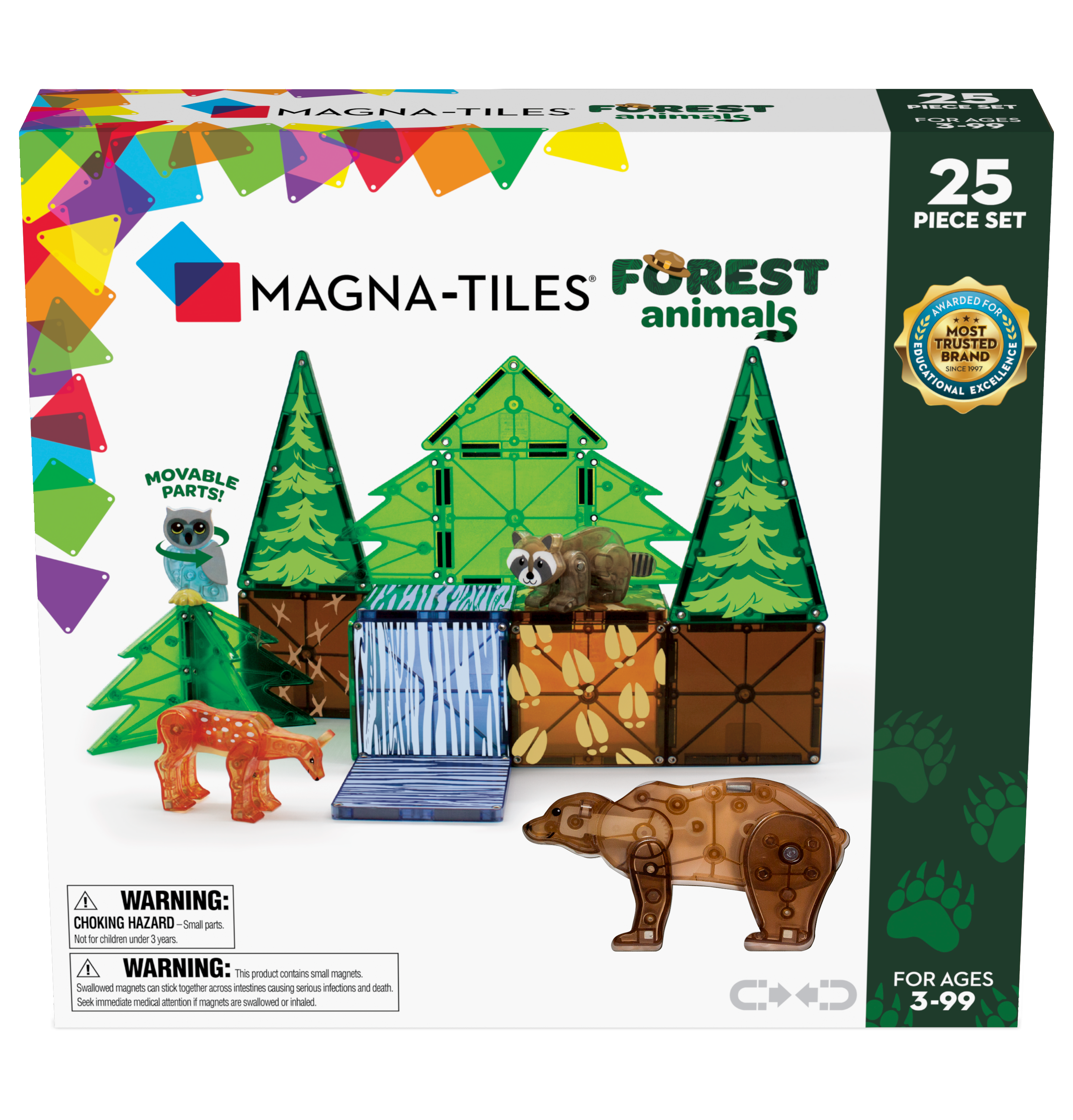 Magna-Tiles - Forest Animals 25 pcs set - (90224) - Leker