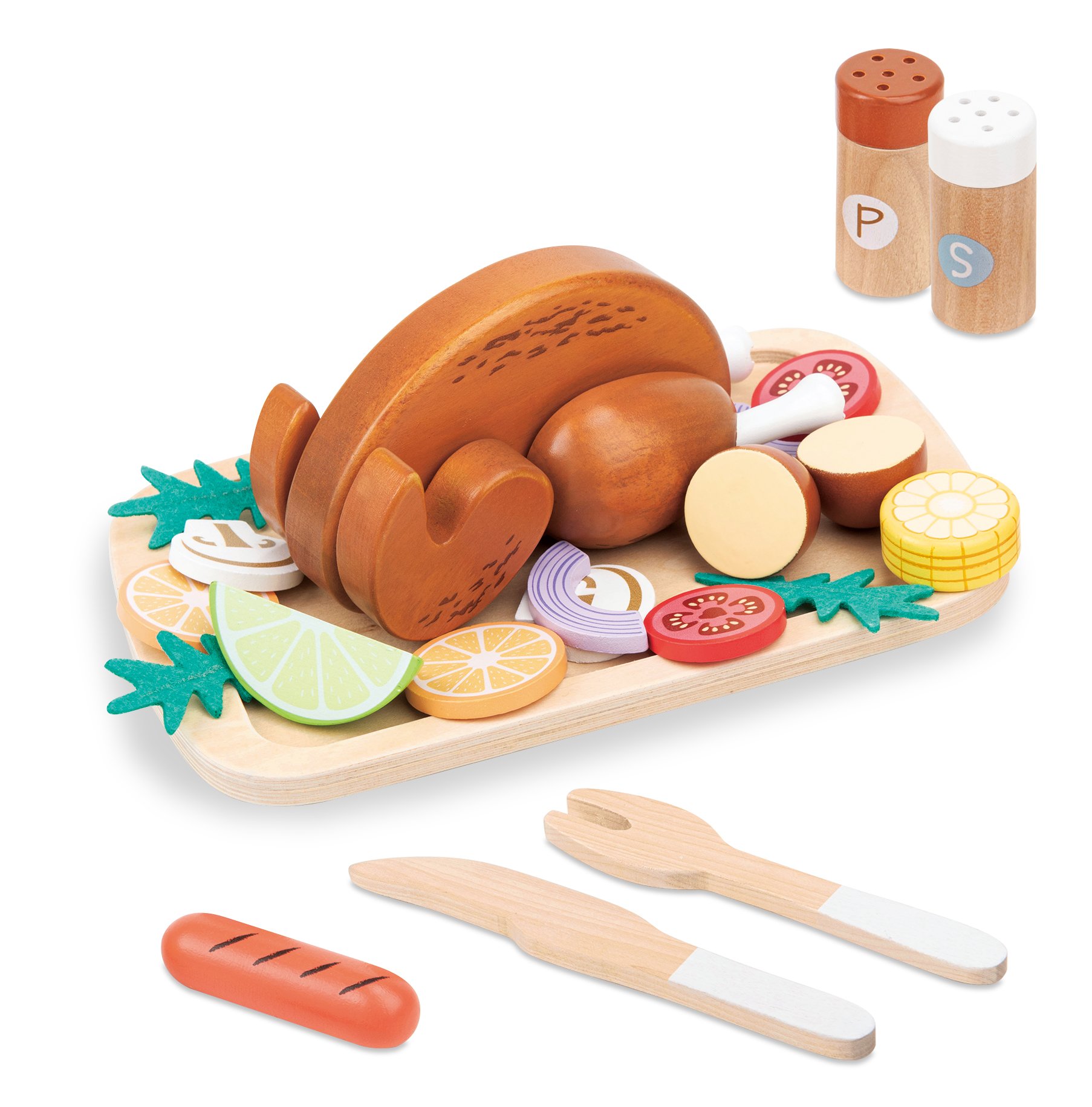 Small Wood - Roast Chicken Set (L40285) - Leker