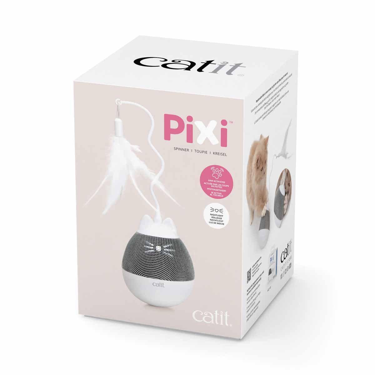 CATIT - Pixi Spinner White&Grey - (787.0180) - Kjæledyr og utstyr