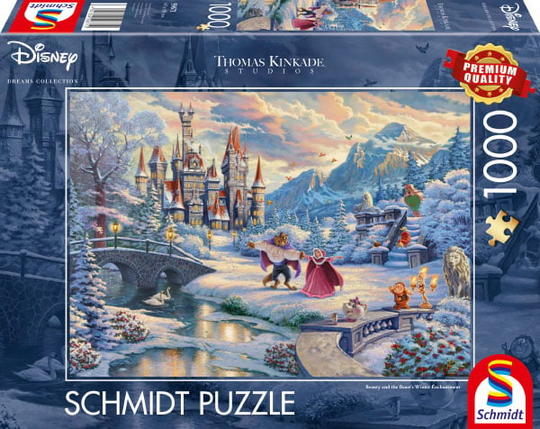 Schmidt - Thomas Kinkade: Disney - Beauty and the Beast’s Winter Enchantment (1000 pieces) (SCH6712) - Leker