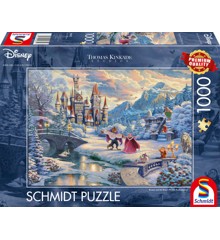 Schmidt - Thomas Kinkade: Disney - Skønheden og Udyrets Vinterfortryllelse (1000 brikker)