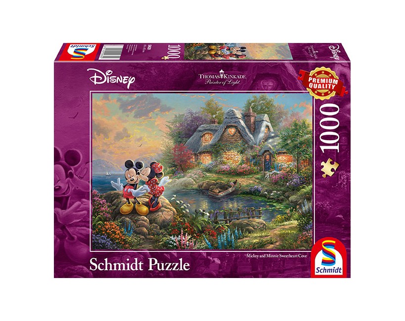 Schmidt - Thomas Kinkade: Disney - Kæreste Mickey & Minnie (1000 brikker)