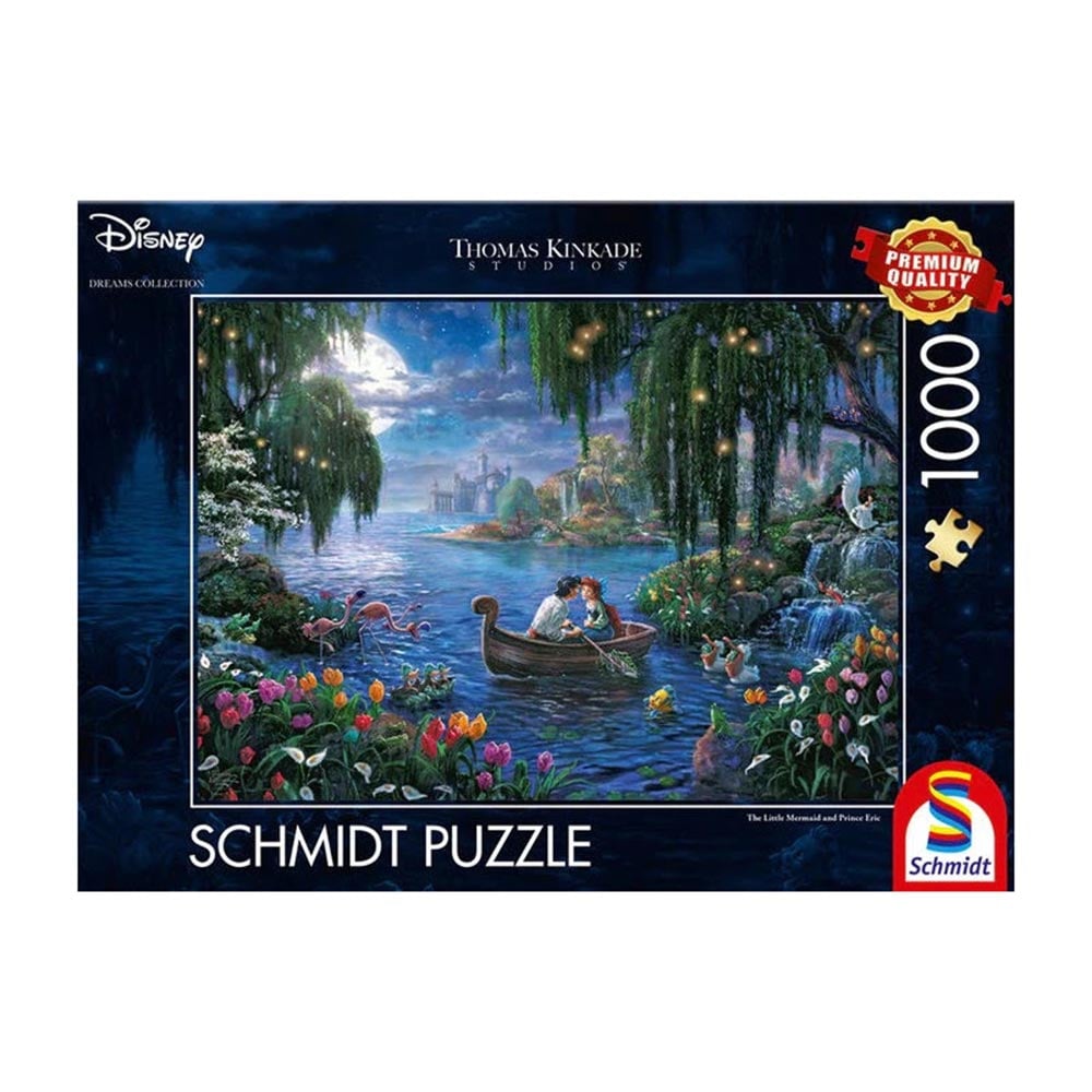 Schmidt - Thomas Kinkade: Disney The Little Mermaid and Prince Eric (1000 pieces) (SCH7370) - Leker