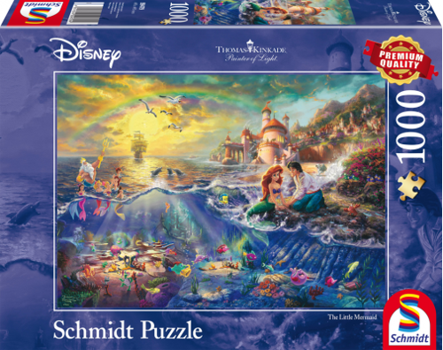 Little Mermaid Disney Princess Thomas Kinkade Puzzle Turned