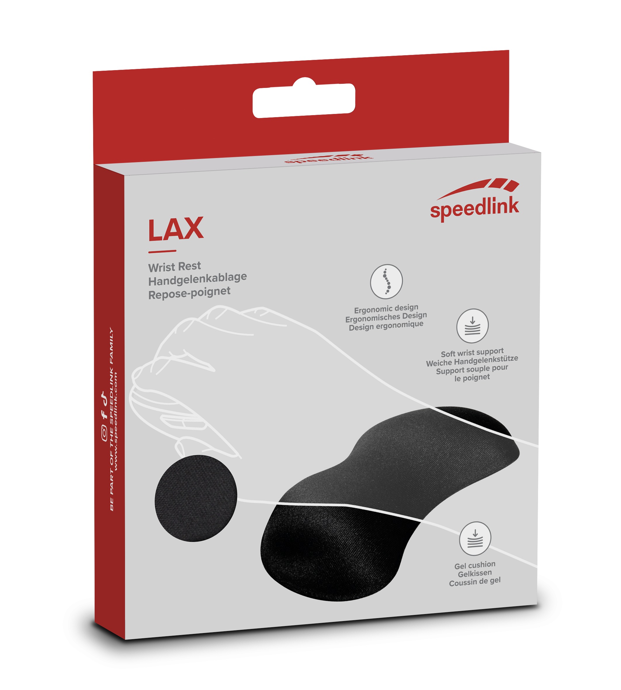 Speedlink – LAX Gel Håndledsstøtte, sort