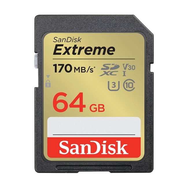 SANDISK - SDXC Extreme 64GB 170MB/s UHS-I C10 V30 U3