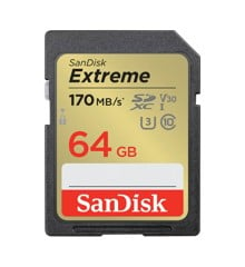 SANDISK - SDXC Extreme 64GB 170MB/s UHS-I C10 V30 U3
