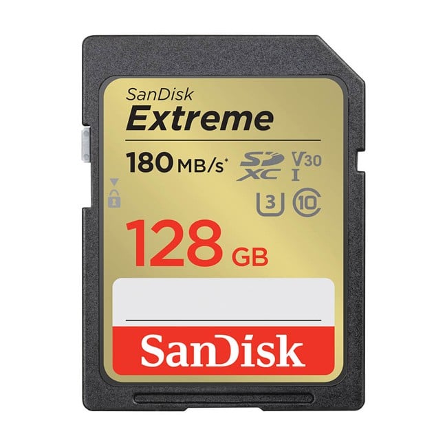 SANDISK - SDXC Extreme 128GB 180MB/s UHS-I C10 V30 U3